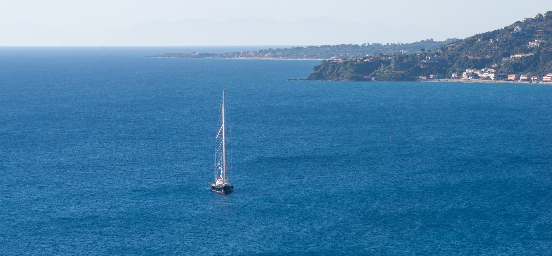 A sailing boat at the Ionian Sea
